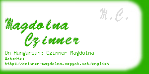 magdolna czinner business card